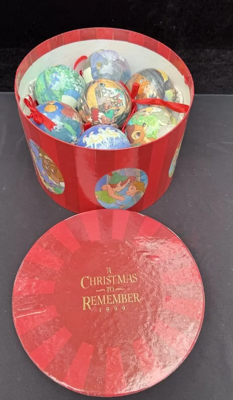14 Vtg Disney Store 1999 Ornaments A Christmas To Remember In Original Box EUC
